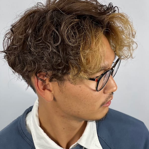 スパイラルパーマ×カラー