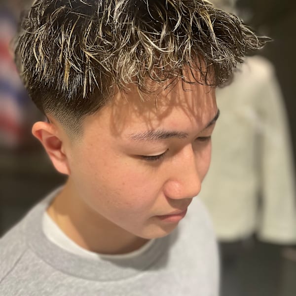 ショートフェードスタイル×メッシュ