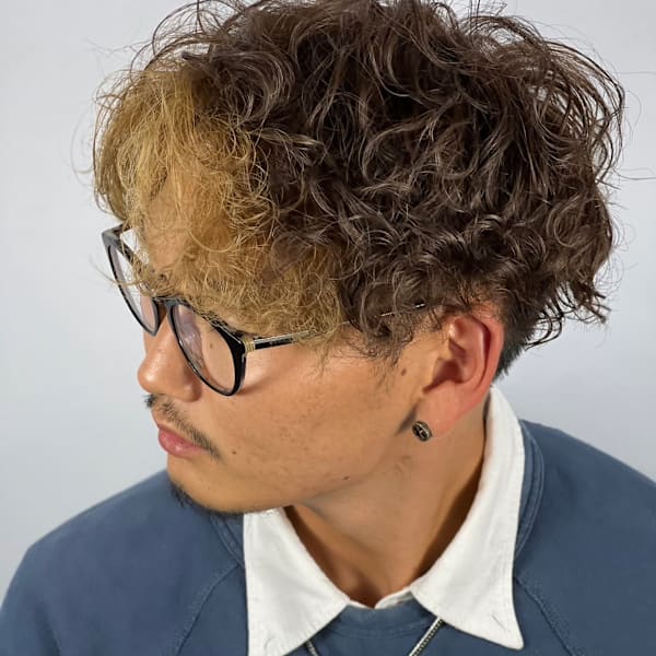 スパイラルパーマ×カラー