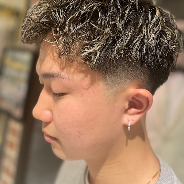 ショートフェードスタイル×メッシュ