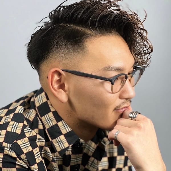 スキンフェード×パーマ