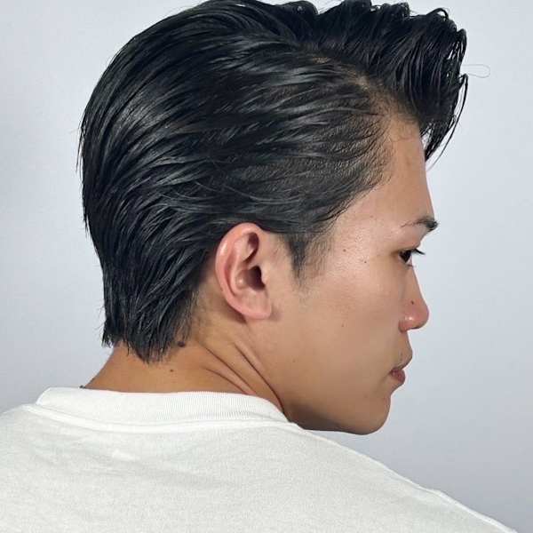 かきあげ風オールバック