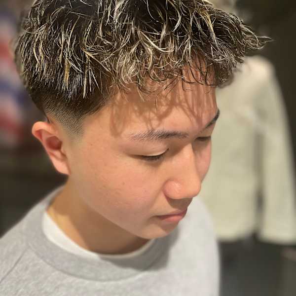 ショートフェードスタイル×メッシュ