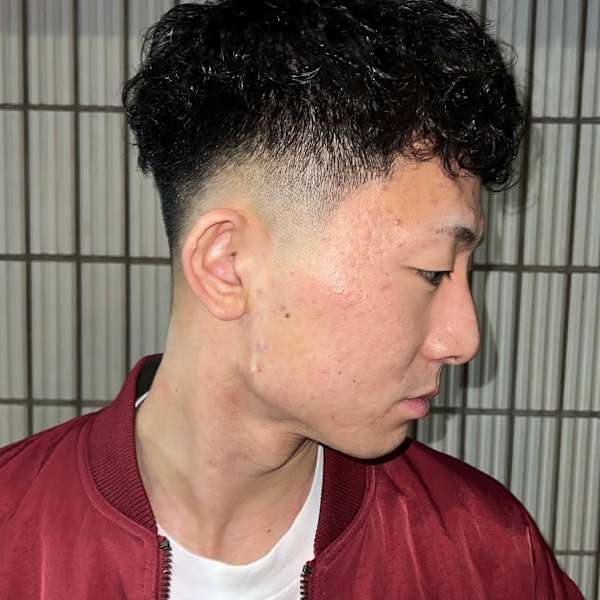 クロップスタイル×パーマ