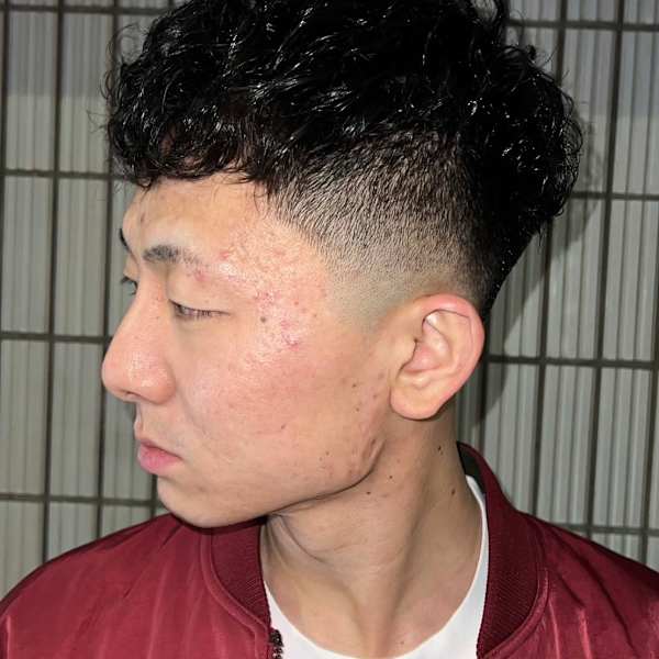 クロップスタイル×パーマ