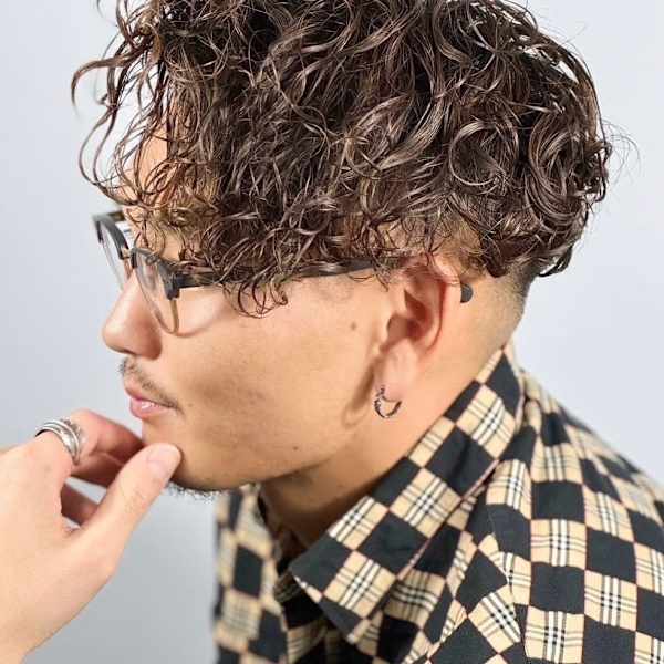 スキンフェード×パーマ