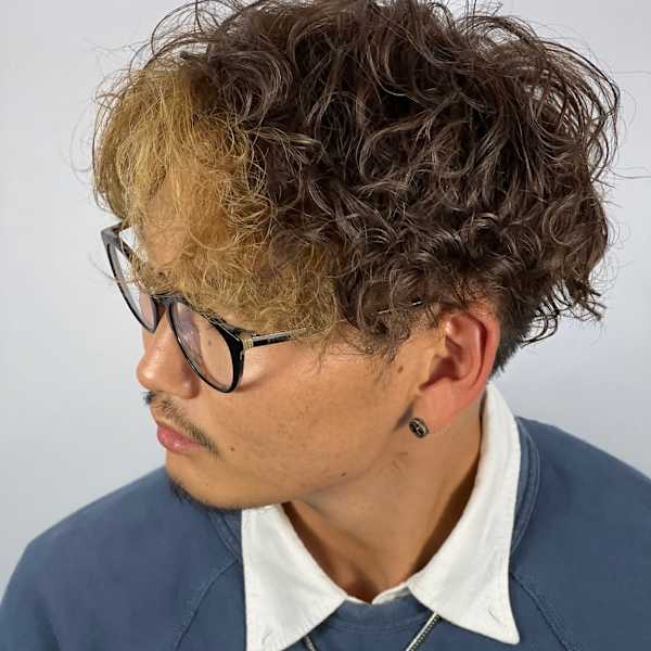 スパイラルパーマ×カラー