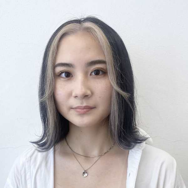 小顔似合わせデジタルパーマホワイトグレージュチェリーブラウン