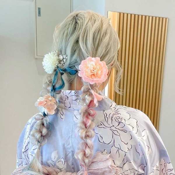 【hinari】浴衣ヘアアレンジ/編みおろし