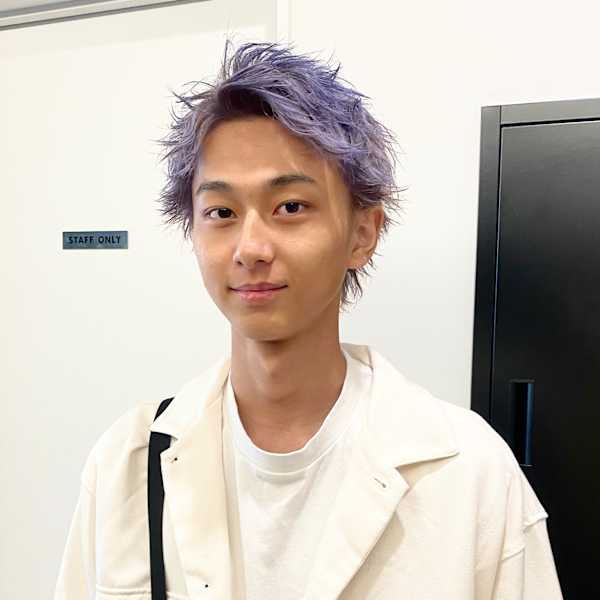 アップバングショート/ラベンダーカラー