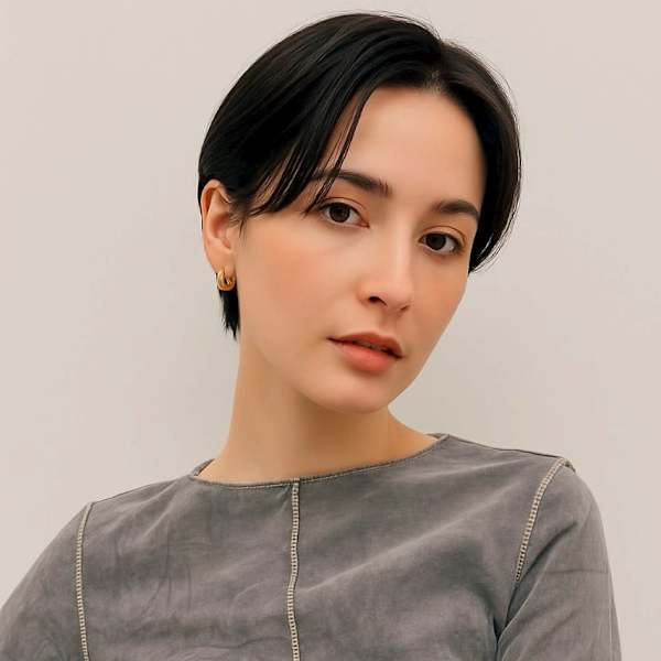 似合わせカット マッシュショート 前髪なし ハンサムショート