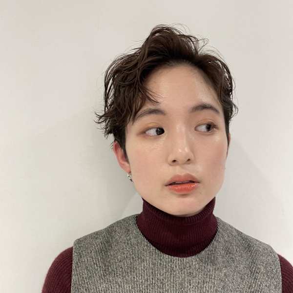 無造作パーマショート