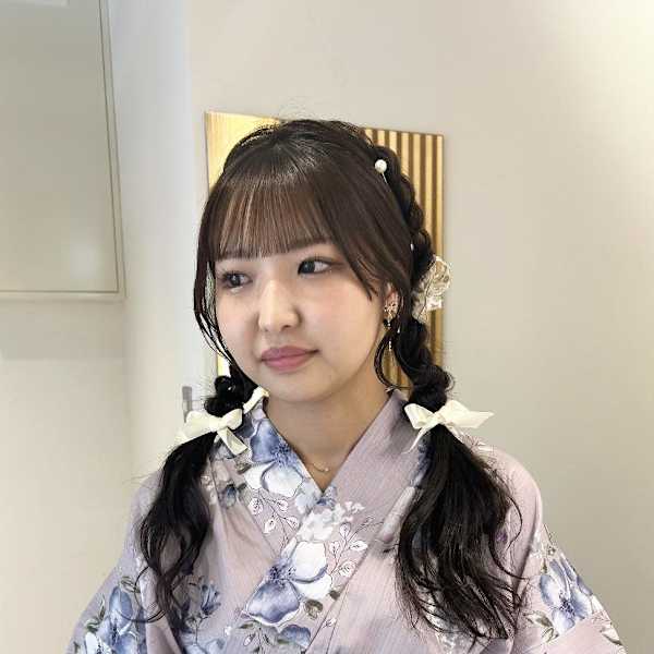 【Nanaka】写真映え浴衣ヘア/編み下ろしツインテール