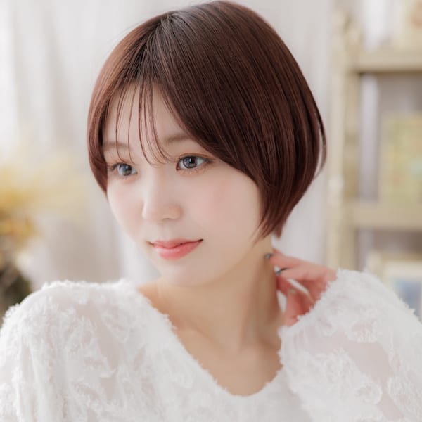艶カラー前下がりショートヘルシースタイル　フェザーショート|COVER HAIR bliss【カバーヘア ブリス】大宮/大宮西口店