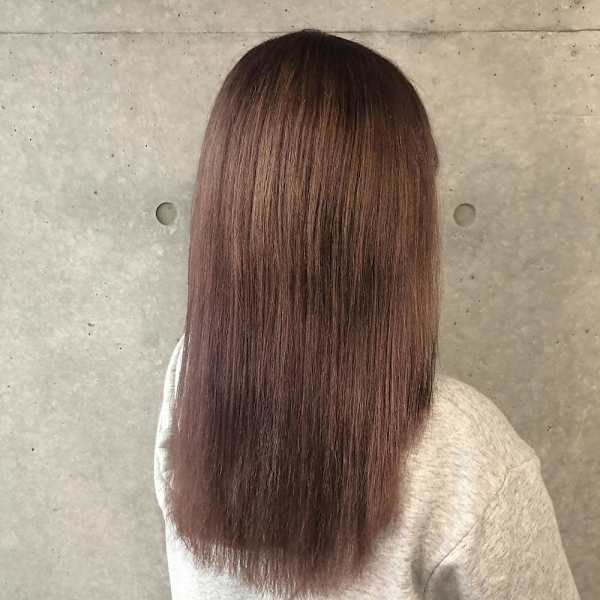 くびれヘアアプリコットオレンジ夏ハイライトカラー