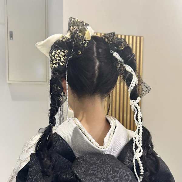 【Nanaka】リボン×ツインテール!成人式ヘアセット