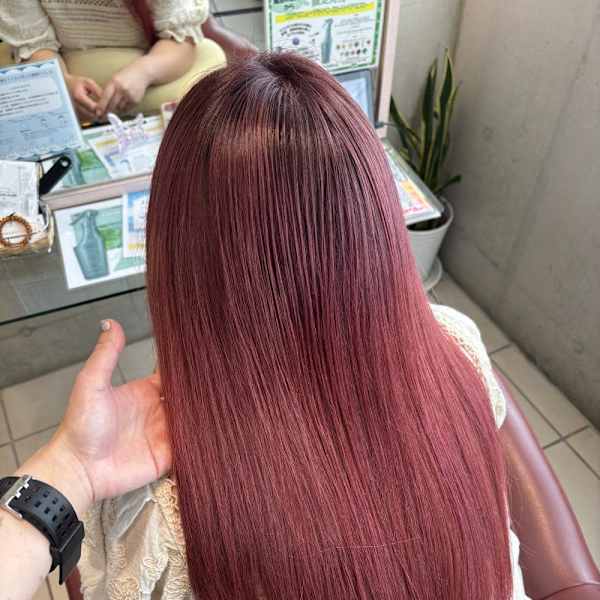 ピンクカラー/ブリーチ/グラデーション/20代30代