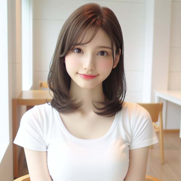 ★ミディアムレイヤーレイヤーカット顔まわりカットワンカール