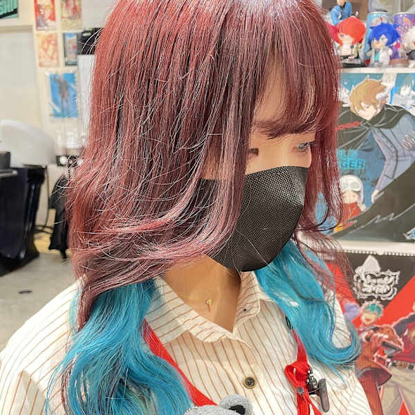 ヒプマイ 観音坂独歩 ケアブリーチ ターコイズ インナーカラ