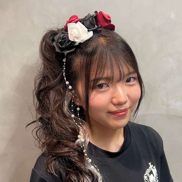 体育祭盛り髪ヘアセット