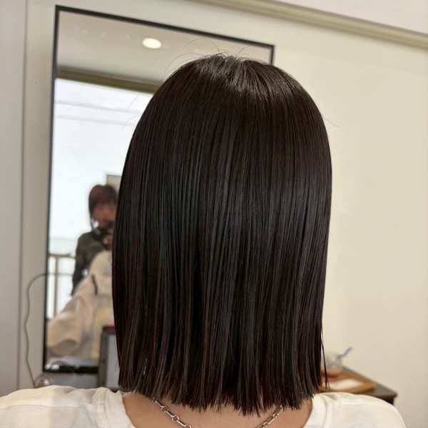 【ゆい】切りっぱなしボブ/大人ボブ/デザインカラー/アッシュ