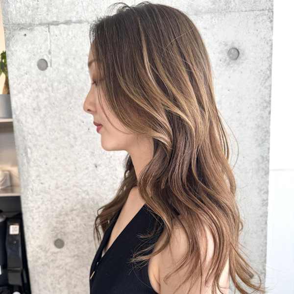 白髪ぼかしハイライト/グラデーションカラー/ベージュ