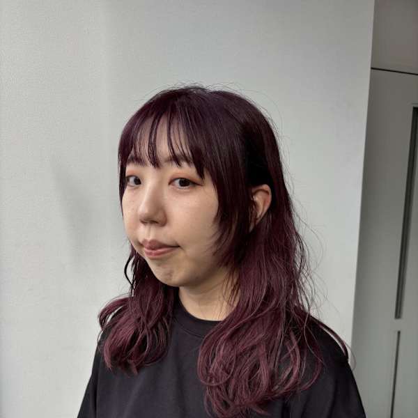 ブリーチあり◎透け感ピンクパープルカラー