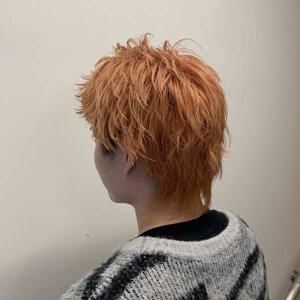 夏は暖色!1ブリーチでできるオレンジカラー!