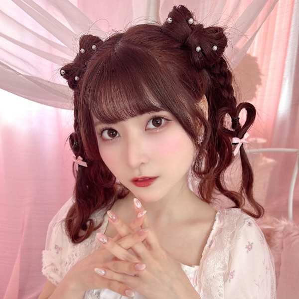 小鳥遊るいちゃん立体リボンハートハーフツイン*まゆ