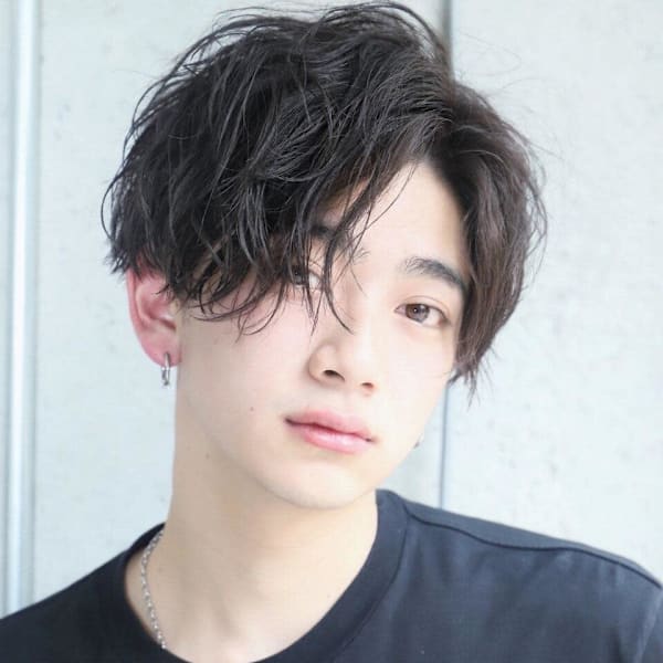 無造作センターパート