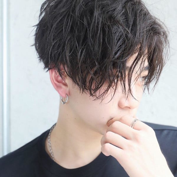 無造作センターパート