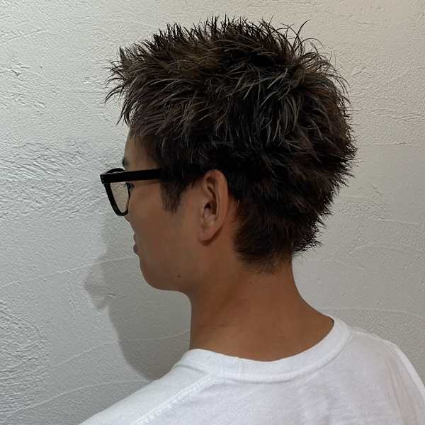 メンズスパイキーショートフェザーパーマピンパーマ所沢|agir hair 所沢 【アジールヘア】 所沢プロペ通り店
