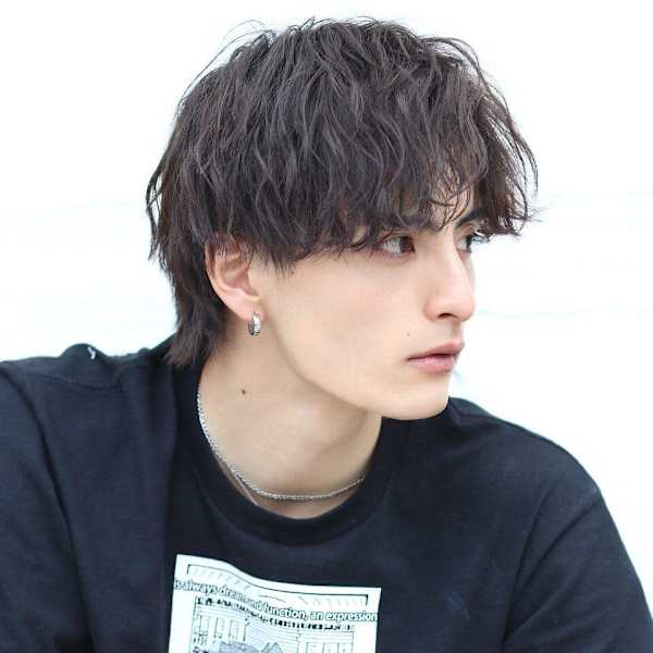 波巻き無造作ハーフアップ