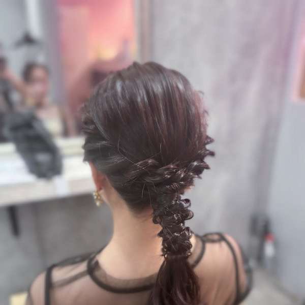 編みおろしスタイル