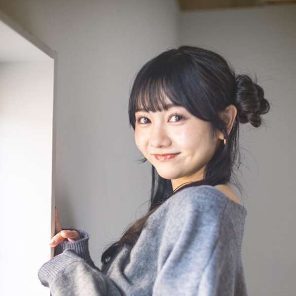 お団子サイドハーフアップ