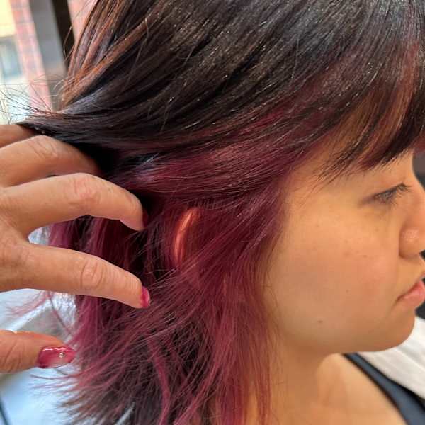 インナーカラーチェリーレッド