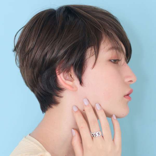 ショート・ボブ/丸顔/前髪あり/絶壁解消/30代/40代/