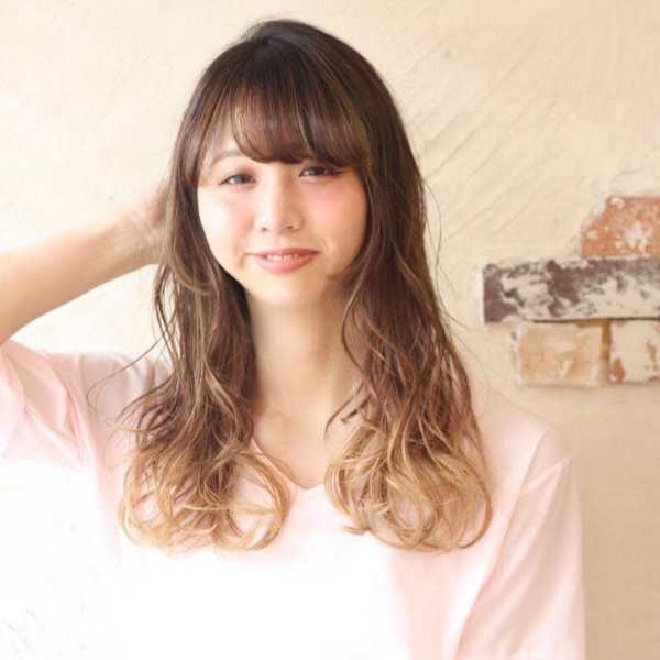 美髪♪グラデーションカラー×ゆるふわ巻き