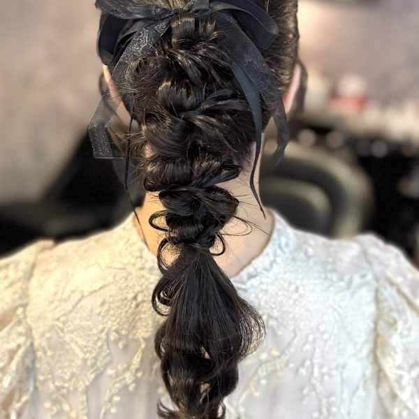 《鈴木茉奈》編みおろしヘア/お呼ばれヘア/大宮