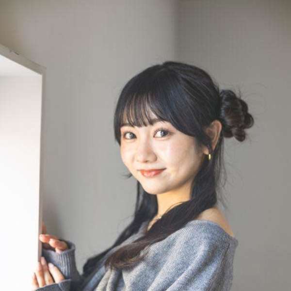 お団子サイドハーフアップ