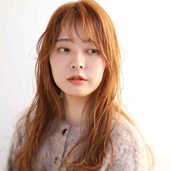 オレンジベージュロング