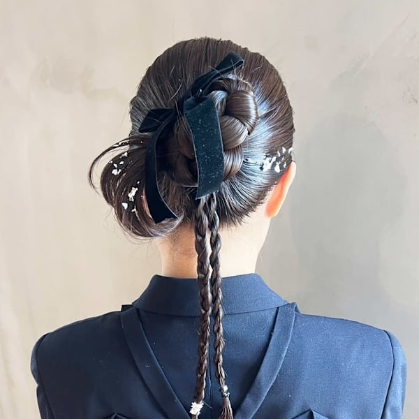 ロング顔周りレイヤー韓国ヘア美髪おくれ毛_ba547611