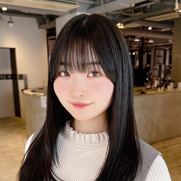 ロングおくれ毛美髪前髪カット顔周りレイヤー_ba548851