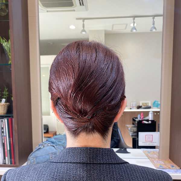 ショート　夜会アップスタイル