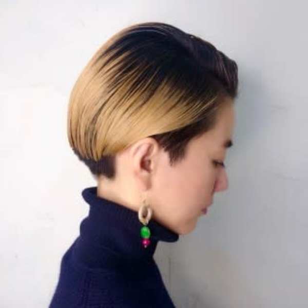 【Flor】*外国人風こなれショート+根元あけブリーチ