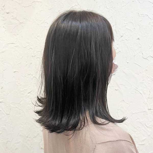 【Flor】*外ハネミディ+ブルーグレージュ*