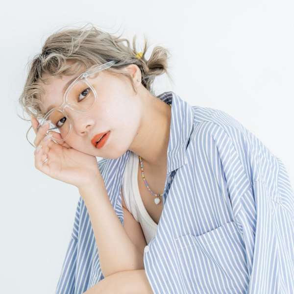 艶髪ハイトーン♪お団子ボブアレンジ