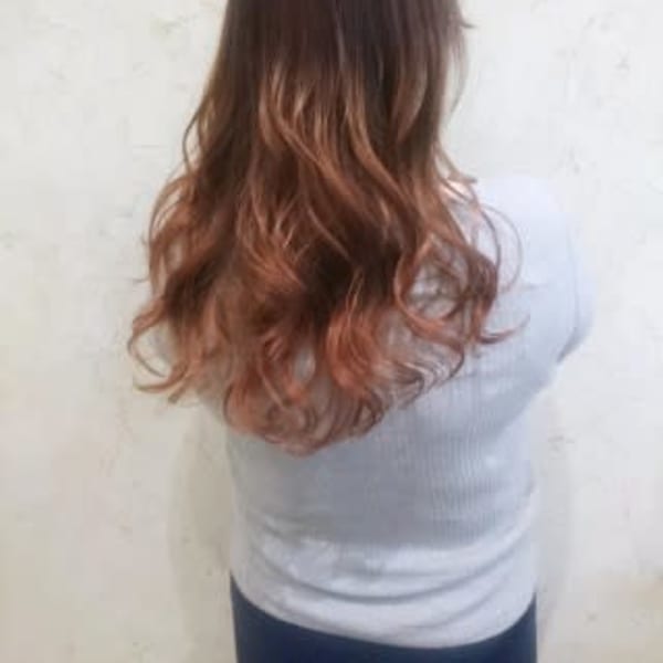 【Flor】*グラデーション+コーラルピンク*