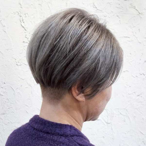 【Flor】*ツーブロックショート+アッシュグレイ*