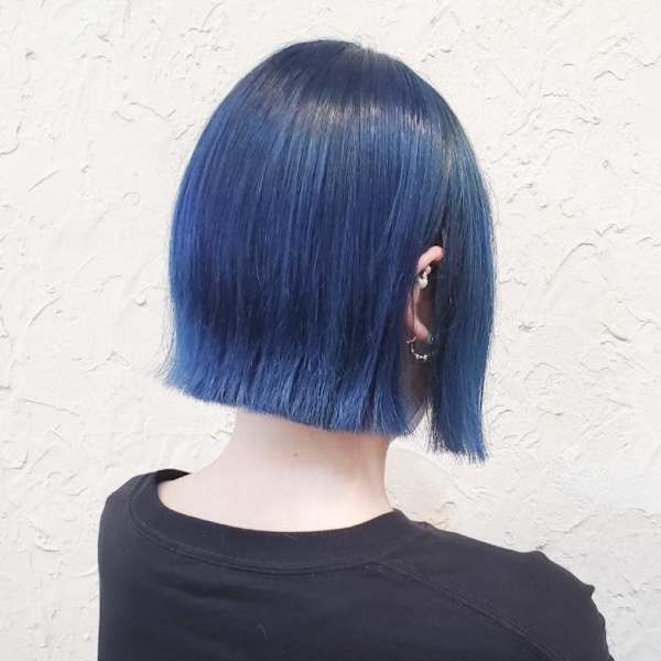 【Flor】*切りっぱなしボブ＋ネイビーブルー＊